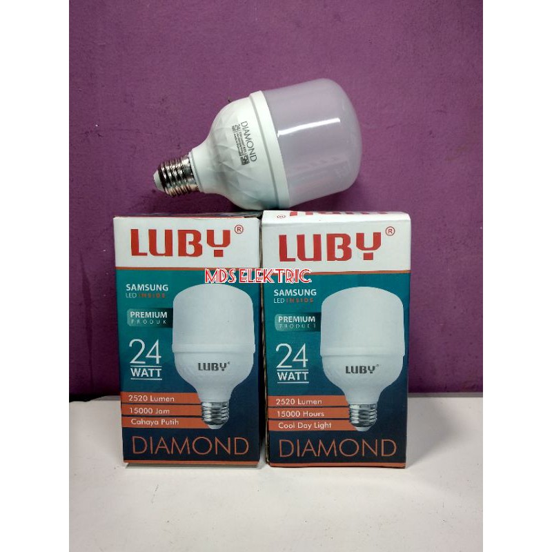 BOHLAM LAMPU LED LUBY DIAMOND CAPSULE 24 WATT CAHAYA PUTIH