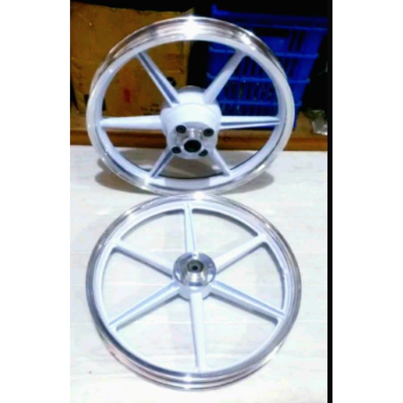 Velg Palang 6 Lurus Honda Tiger Lama Velg Tilam Ring 18 Putih Lis Chrome 185 -160 Old Stock By Yoshi