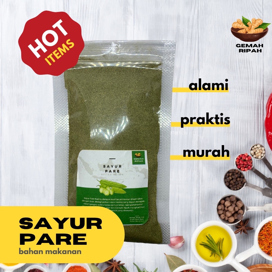 

DAUN PARE BUBUK 50 GRAM - Momordica Charantia - BUBUK HALUS - MURNI TANPA CAMPURAN