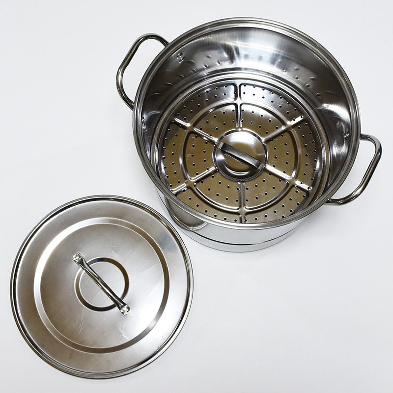 Kitchen Ware - 1 Set 4 pcs Stock Pot Steamer Panci Kukus Dandang Stainless