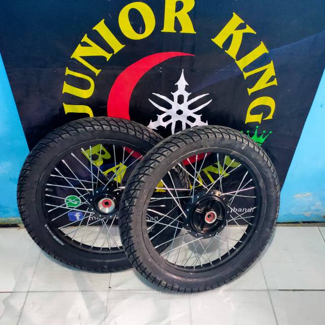 Velg velk rx king v rossi full set plus ban tromol original tinggal pasang rim ring 18