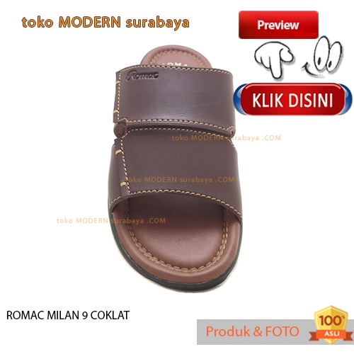 ROMAC MILAN 9 COKLAT sandal pria sandal casual slide