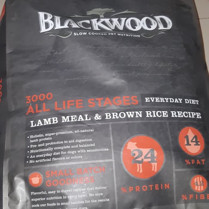 Blackwood 3000 all life stage lamb meal brown rice 13.6 kg