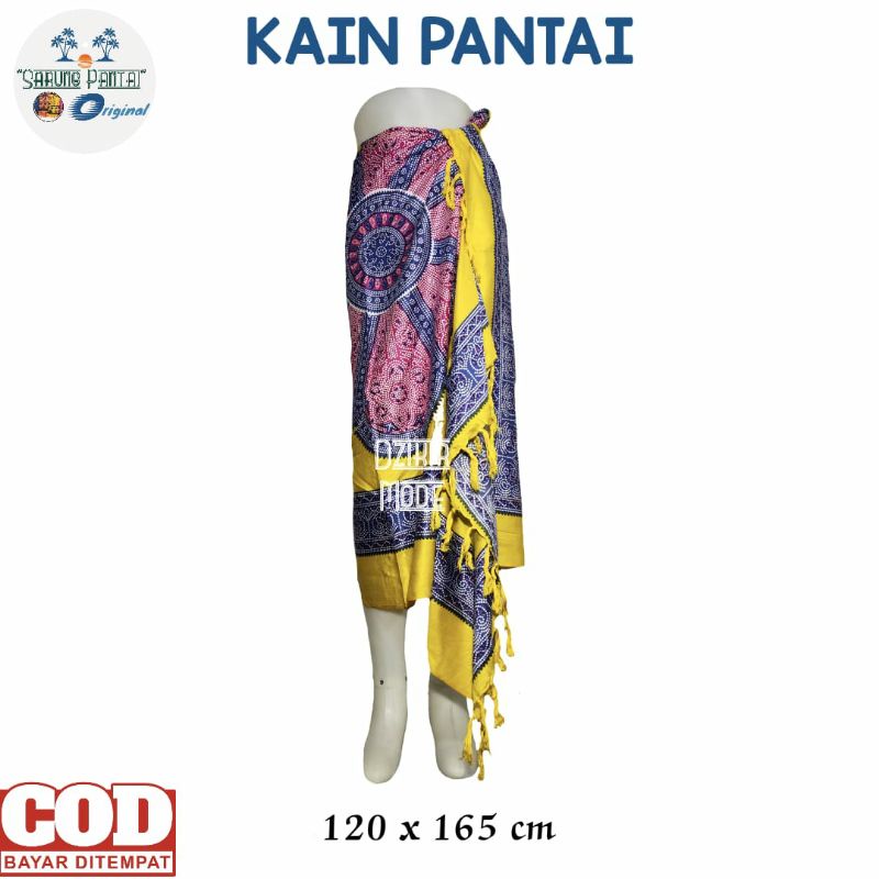 Kain bali / Kain pantai motif teratai ukuran 120x165 cm/ kain buat santai / kain bali murah bahan katun rayon sembilanmode