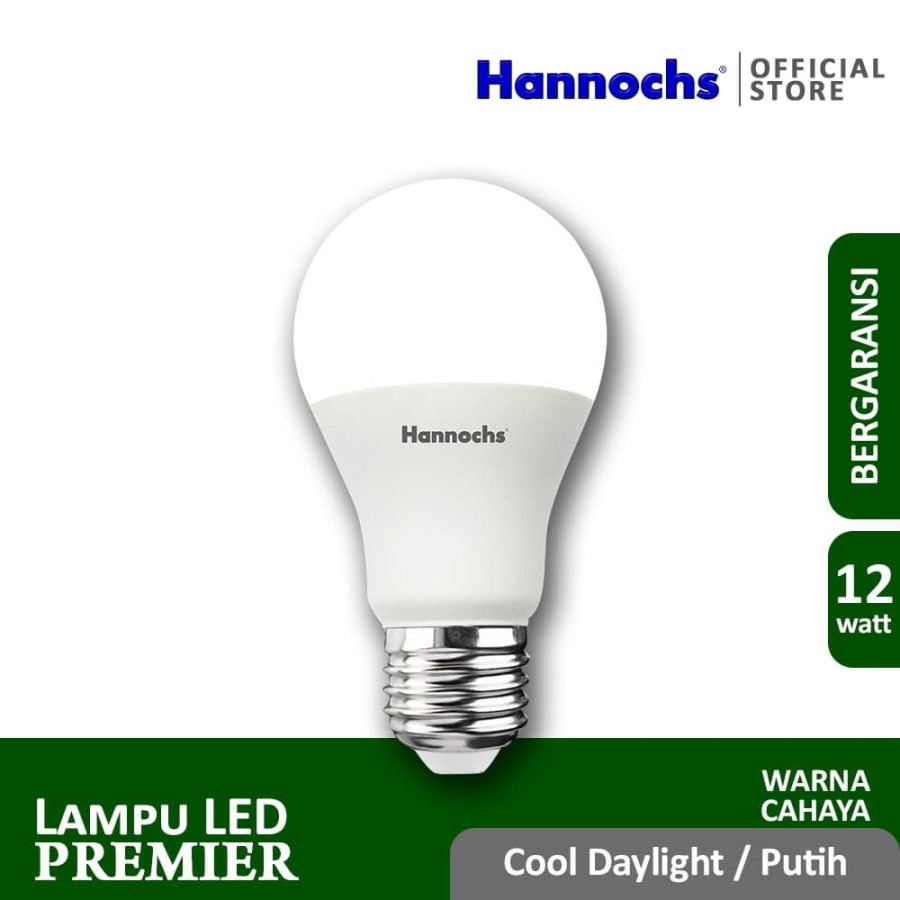 HANNOCHS PREMIER 12 WATT - Bola Lampu LED E27 12 Watt - Garansi 1 Tahun