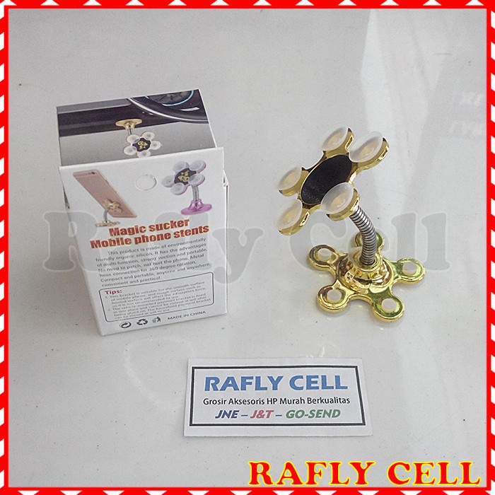 Penyangga HP Buat Belajar Online Daring Dudukan Vakum Tempelan Karet Holder di Meja Lantai Tempel