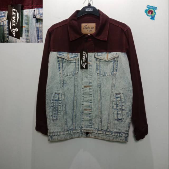 JAKET JEANS 2WARNA ORIGINAL LEVEL UP