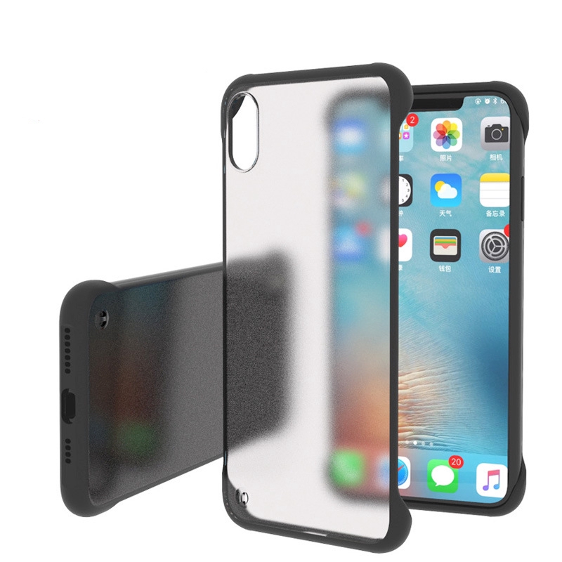 Most Popular Frameless iphone Case,No Border Matte 6s 7 8 Plus XR XS MAX Ultra-thin Clear Cover+Ring