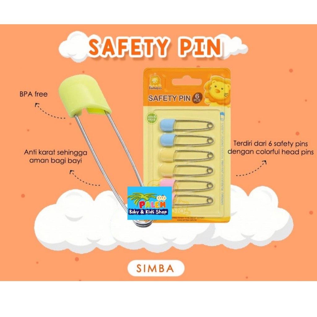 Simba Safety Pin 6pcs 1712/peniti baby