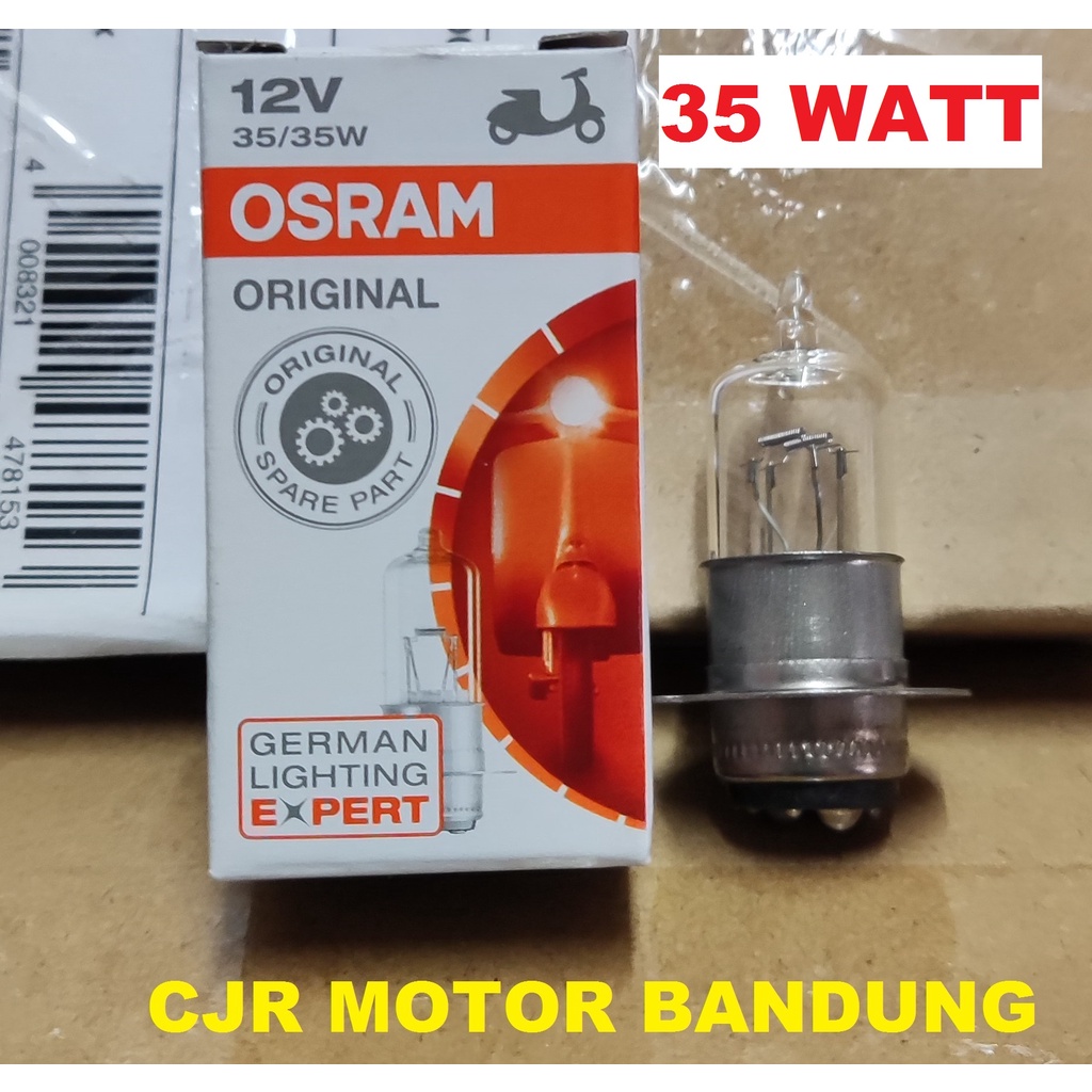 OSRAM H4 35W Lampu H6 Halogen Depan Utama STANDAR MOTOR Mio Beat Vario Supra HI LOW FOKUS ORI