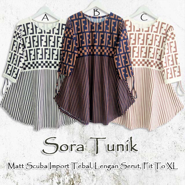 TUNIK MUSLIM SCUBA ATASAN WANITA UNTARI