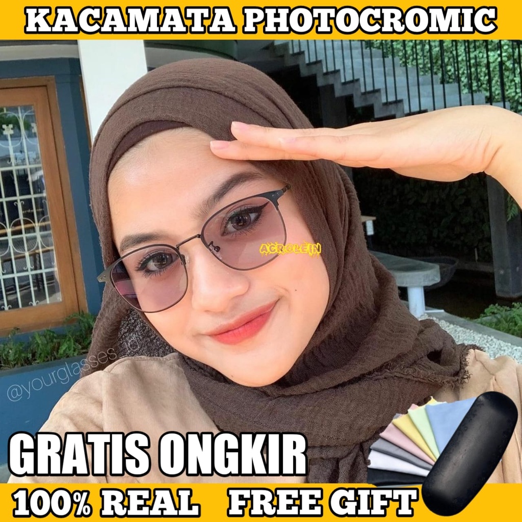 [TERMURAH] Kacamata Photocromic Korea / Anti Radiasi 2 In 1 Potokromik Photochromic Pria Wanita Fotocromic Potocromic