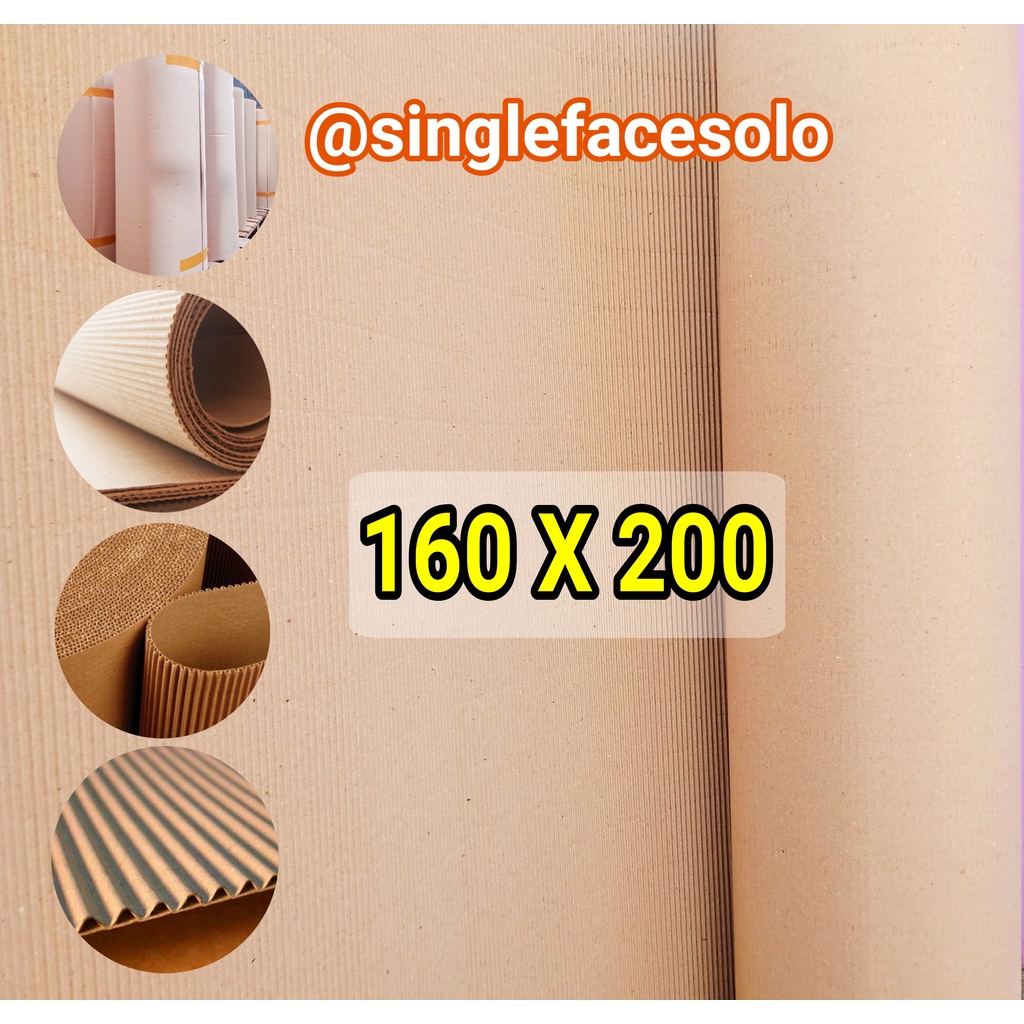 

single face corrugated / Single Face Lembaran Uk 160 cm x 200 cm