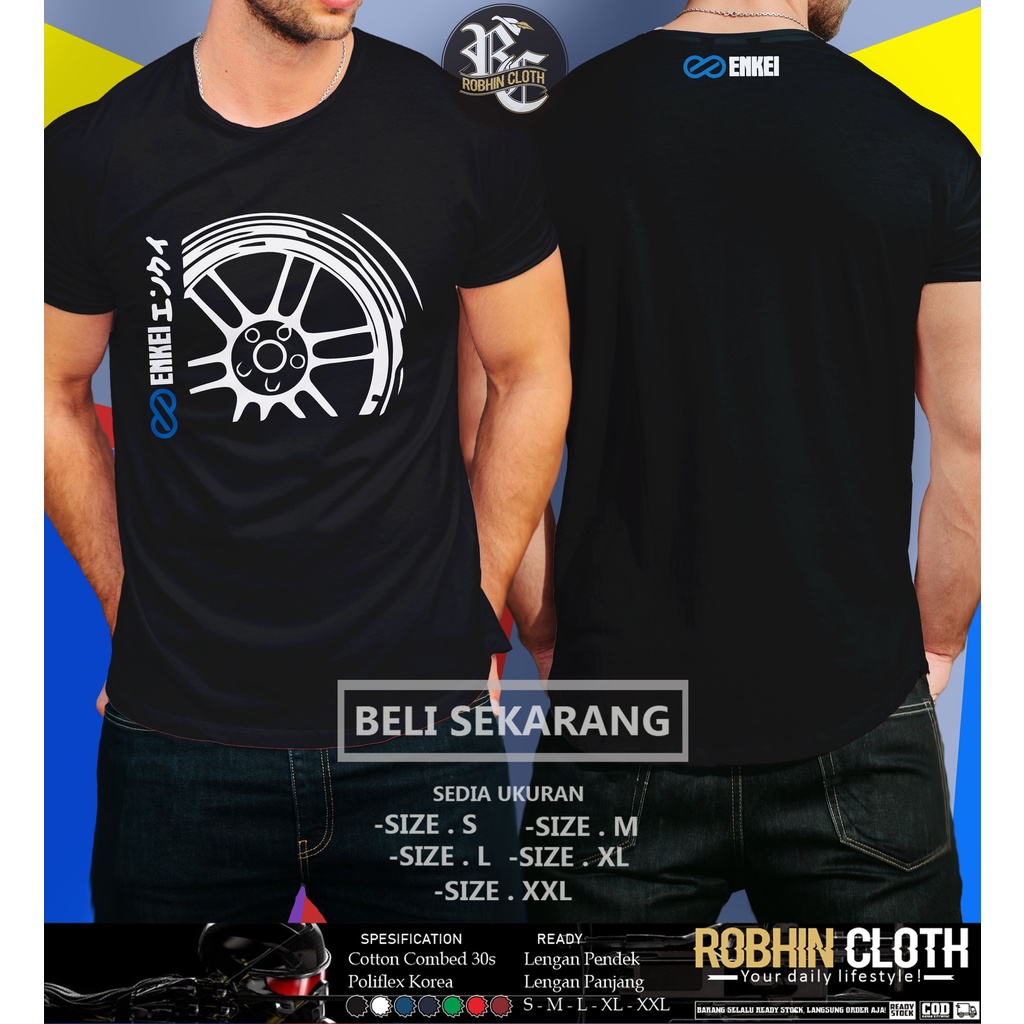 Kaos Baju Mobil velg Enkei Kaos otomotif