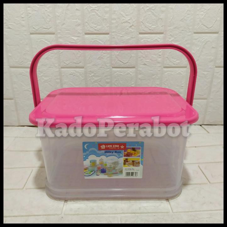 

Box Tenteng Plastik - Box Jualan Kecil - Box Barang -Milky Box Jx-5 Ls - Pink