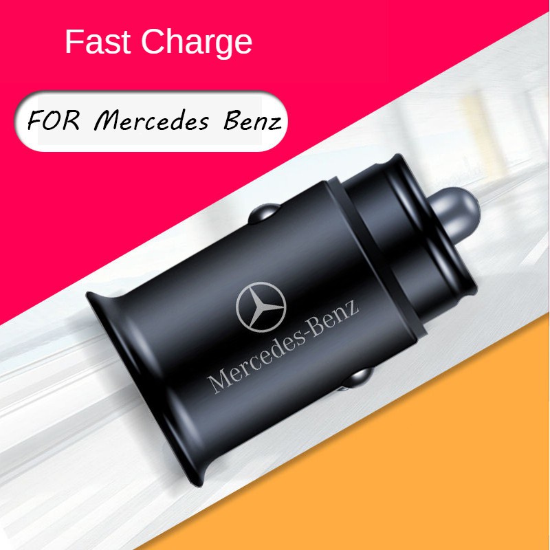 Charger Mobil Mercedes Benz MINI 4.8A / QC4.0 USB Fast Charging Untuk Mercedes Benz W210 / W124 / W203 / W204 / W204 / C200 / W12 / 2202 / W11 / W3 / W204G / / / 2205 / W11 / W204B / / 2202