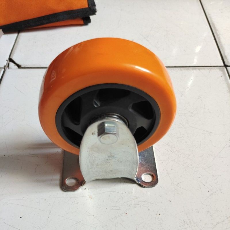 roda pu orange 4&quot; fixed ( mati) / roda pu 4&quot; mati ( fixed)