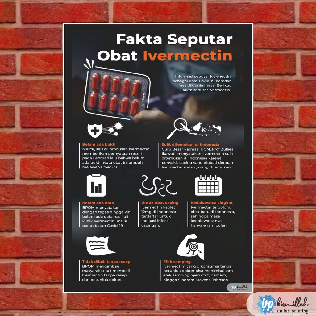 Poster Kesehatan Fakta Obat Ivermectin
