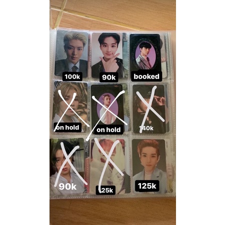 BACA DESK! photocard taeyong future, yuta BUMN, yearbook renjun, yearbook johnny, Mark we go up