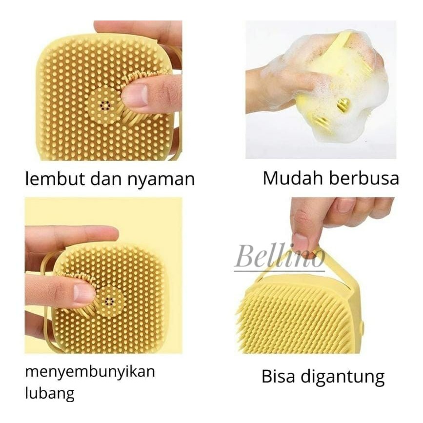 Sikat Mandi Silicon Premium Lembut Sikat Mandi Dispenser Sikat Mandi Badan Serbaguna Shower Puff