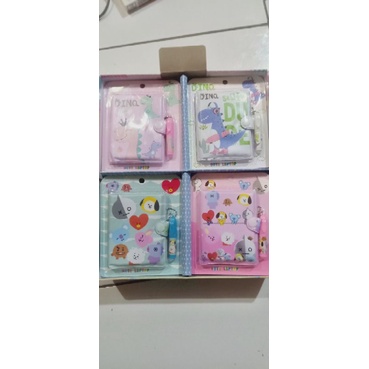 

MEMO DIARY MINI/ MEMO MINI+PEN/BUKU CATATAN ANAK KARAKTER/MEMO LUCU/NOTE BT21