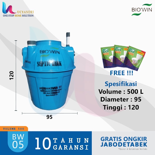 Tangki Septic Tank Bio BW 05 Biowin 600 L Ramah Lingkungan READY STOK