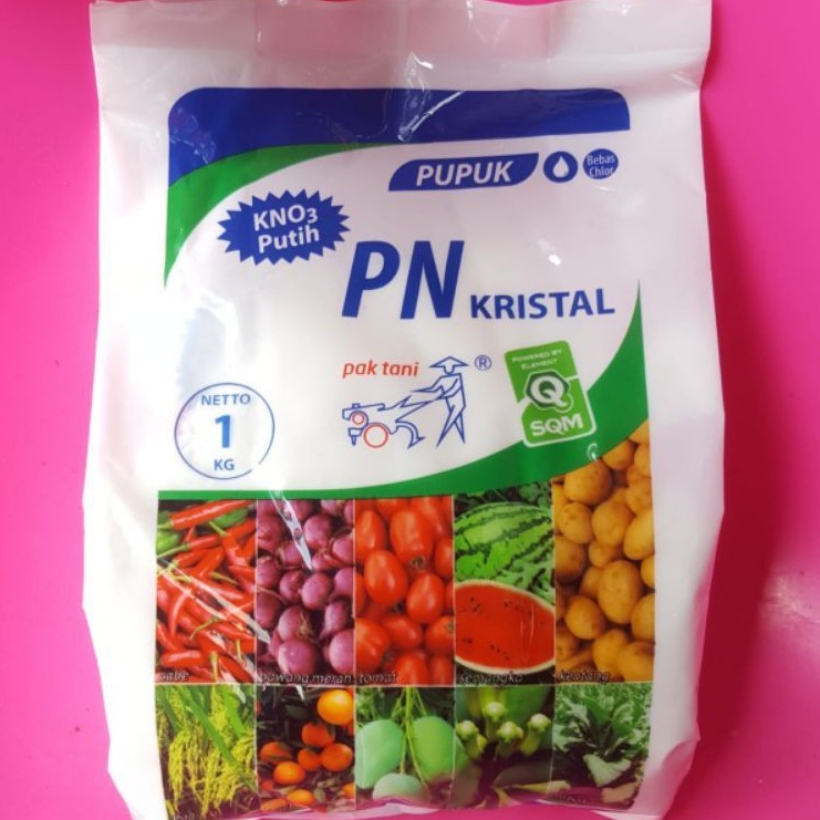 Pupuk PN Kristal 1KG Potassium Nitrat Original Kemasan Pabrik KN03 Putih