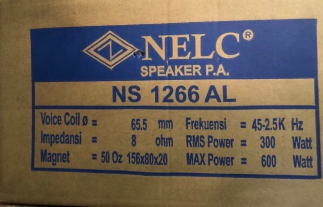 Speaker 12 inc Nelc 1266 AL