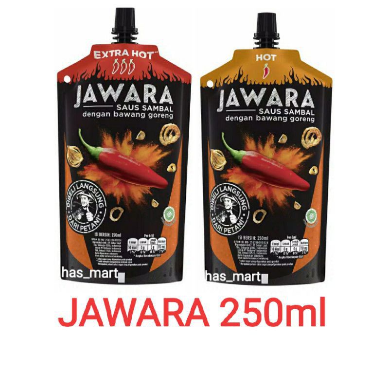 

JAWARA saus sambal pouch 250gr Hot/Ekstra Hot