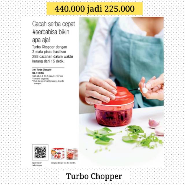TURBO CHOPPER  Alat  Pencacah Makanan Manual Praktis 
