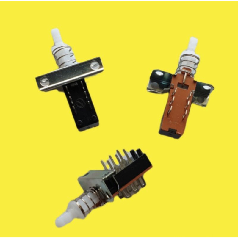 Jual Switch Saklar Push Button On Off DPDT 2x3 2 x 3 Kaki 6 Pin ...