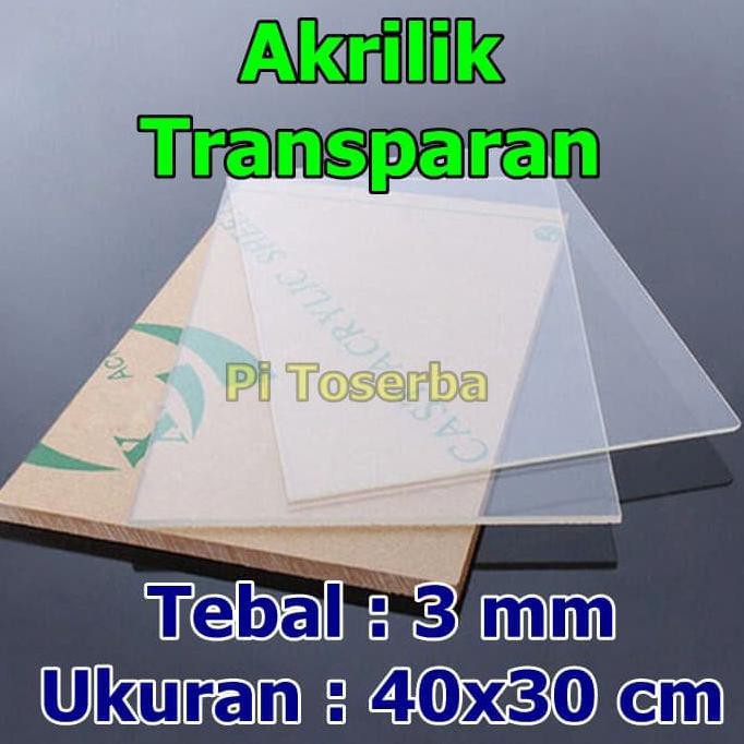 

New Acrylic Transparan 3Mm 40X30 Cm Akrilik Bening Transparant Juara