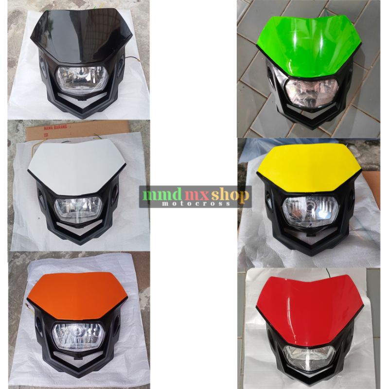 Headlamp Polisport 01 Reflektor lampu depan Polisport modifikasi CRF 150 L KLX 150 Bf Dtracker