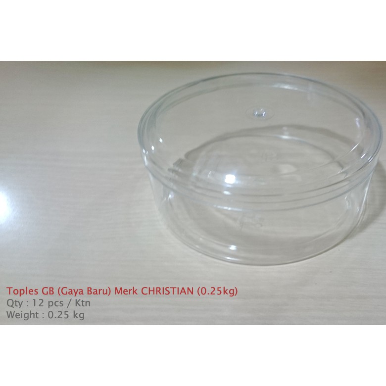 KHUSUS GOJEK GB GAYABARU Gaya Baru Toples Christian Kue Kering Nastar Plastik Mika 250 Gram