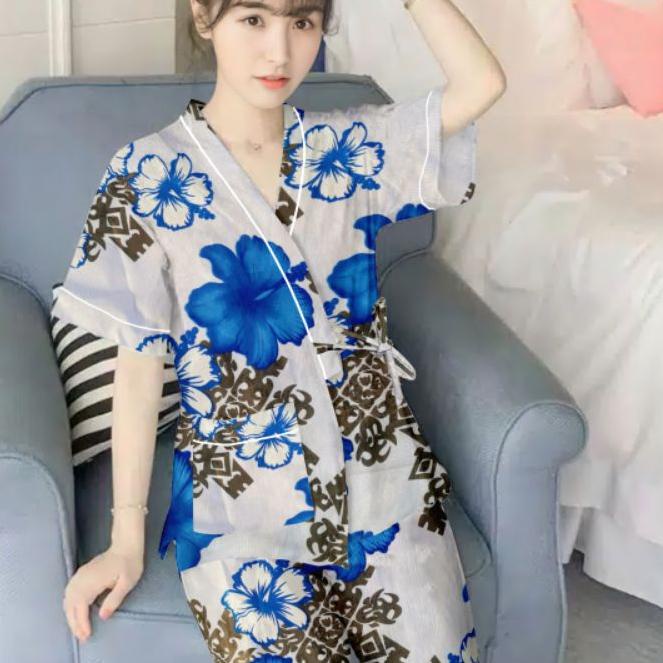 ⅍ setelan kimono wanita/kimono wanita /baju tidur kimono/baju kimono wanita ☊