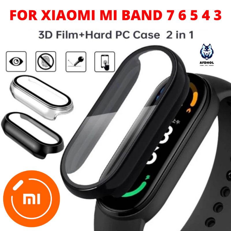 BUMPER CASE XIAOMI MI BAND 7 6 5 4 3 CASING TEMPERED GLASS ANTI GORES PELINDUNG LAYAR XIAOMI MI BAND 7 6 5 4 3  SMARTBAND SMARTWATCH GELANG STRAP XIAOMI MI BAND 7 6 5 4 3 SILICONE SILICON SILIKON FULL COVER XIAOMI MI BAND 7 6 5