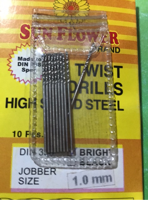 Mata Bor Besi Sunflower 1mm - HSS Twist Drill Bit 1mm Bunga(1pcs)