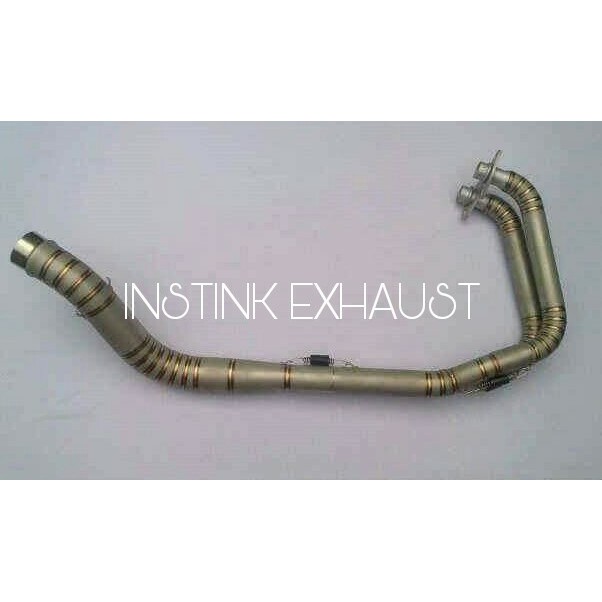 HEADER / PIPA / LEHER KNALPOT 2 SILINDER SANDBLAST TITANIUM CUSTOM