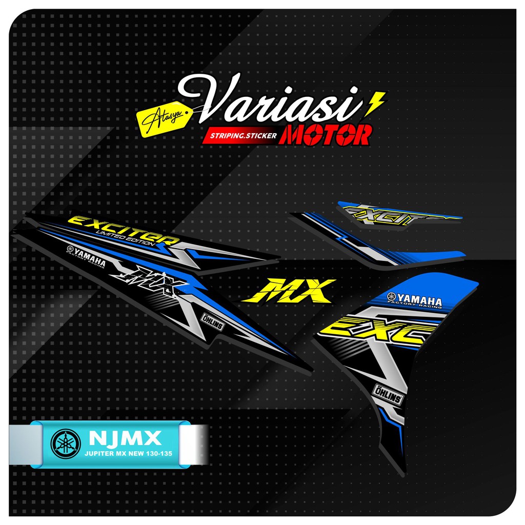 STRIPING VARIASI STICKER LIS YAMAHA JUPITER MX NEW 130/135CC GRAFIS EXCITER / MONSTER ENERGY/ 46 LIV