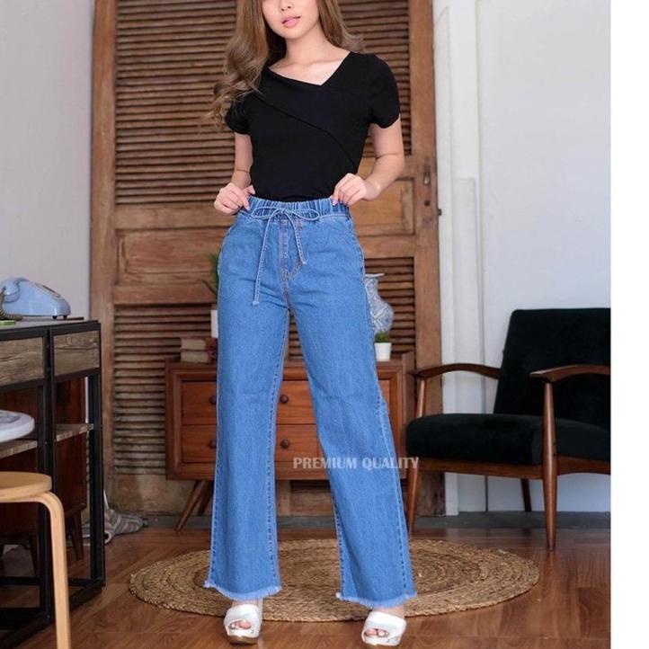 Terlaris.. Promo celana jeans wanita dewasa model terbaru 2022 / celana kulot wanita 2022 kekinian v