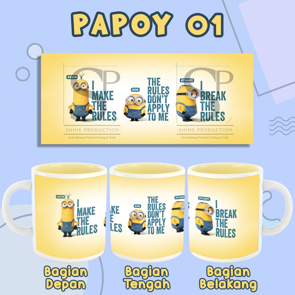 Gelas Minion Mug Despicable Me Papoy