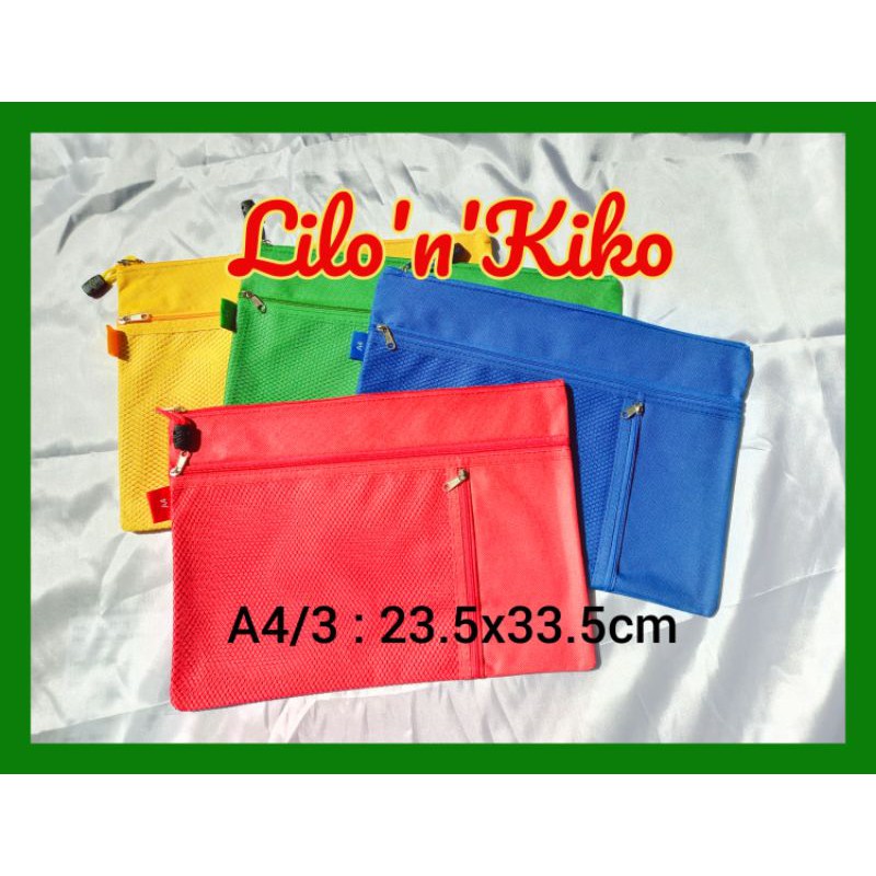 

map dokumen resleting jaring / zipper bag a4/3 slt