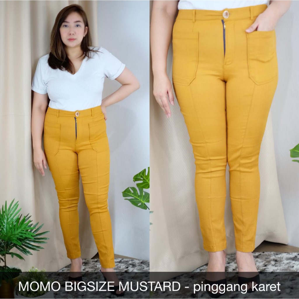 CELANA JEANS WANITA MOMO PANTS BIGSIZE