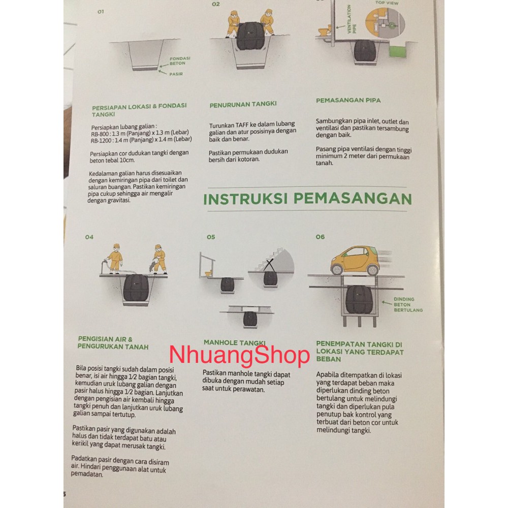 Septic tank biotaff RB-600 kapasitas 4 orang tangki septik