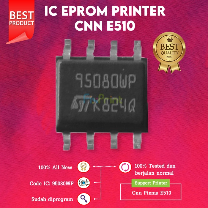 IC Eprom Printer Canon E510 95080WP, IC Eeprom E510, IC Counter E510, Resetterr E510
