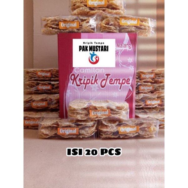 

Kripik Tempe Original isi 20 packing Kardus Oleh oleh Malang, Enak, kripik Asli Malang, enak Khas asli malang kuliner Indonesia