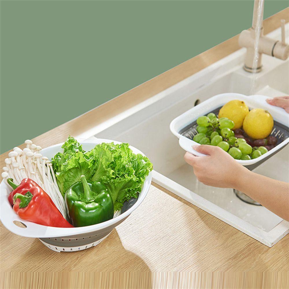 Chookyy Drainer Basket Multi use Collapsible Alat Buah Sayur Draining Organzier