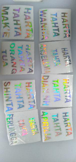 Stiker Cutting Harta Tahta Hologram