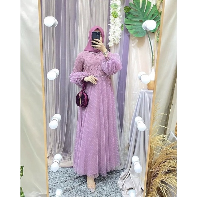 dress salsa brukat tile dot/Dress brukat tile premium