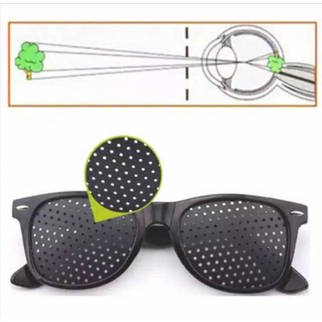 GL Kacamata terapi minus silinder pinhole glasses kesehatan